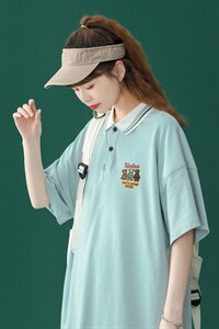 中性 2023夏装新款设计感ins潮流宽松短袖POLO衫 PL201 P35控48图片