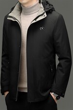 XL-PK305秋冬男士新款夹克可脱卸兔毛内胆水貂领大衣保暖派克服，男装夹克，电商B360