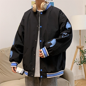 秋款棒球服夹克外套男潮牌潮流字母刺绣情侣学生22118-P70控108图片