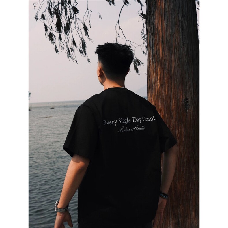 706-1-CC8282-P28特P现货夏季字母印花短袖T恤情侣休闲半袖，男装T恤，星座706-1