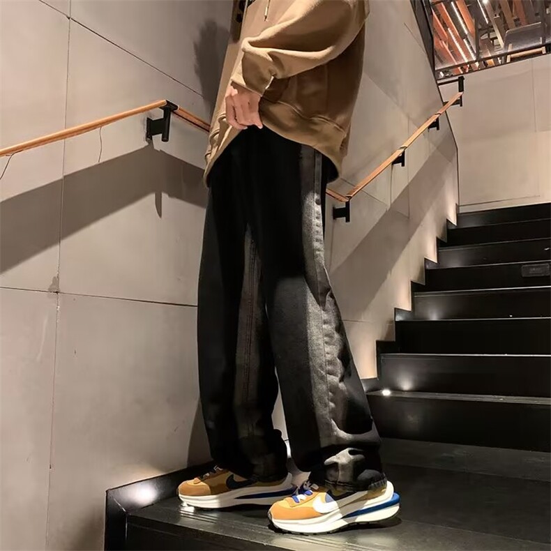 水洗复古牛仔裤男秋冬oversize潮牌美式直筒裤宽松裤子N2996-P45,男装牛仔裤,星座1008-1