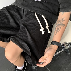 夏冰丝短裤男设计感宽松抽绳篮球运动休闲五分裤XZ514-2-1531-P38，男装牛仔裤，星座514-2(原B239)