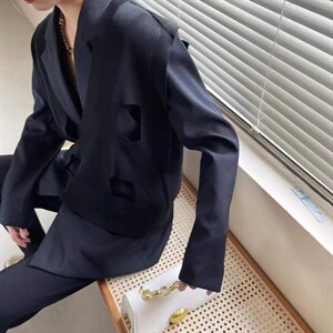JY设计师款真两件套西装图片