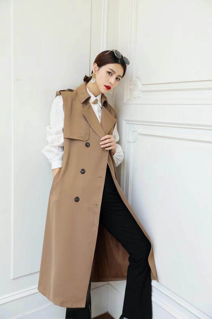 风衣马甲背心，女装风衣，迪蔓君翔