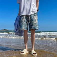 潮牌五分裤男夏季复古创意图案时尚宽松百搭休闲短裤K169，男装牛仔裤，星座1116A-1（原606A）
