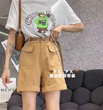 水洗牛仔短裤，其它，梵蔻