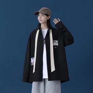 长袖衬衫(配领带)春款男港风潮流C8001P32图片