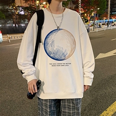 S6330-P28秋季圆领卫衣男大码韩版宽松长袖外套，男装卫衣，电商A040