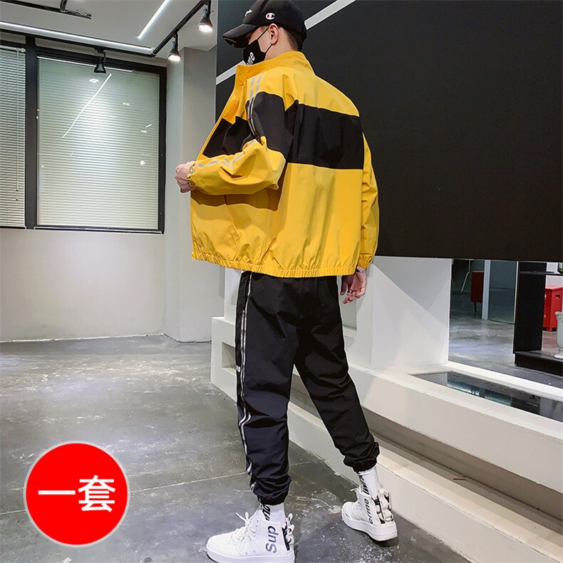 春季新款运动套装男休闲裤外套立领夹克两件套CYTZ16图片