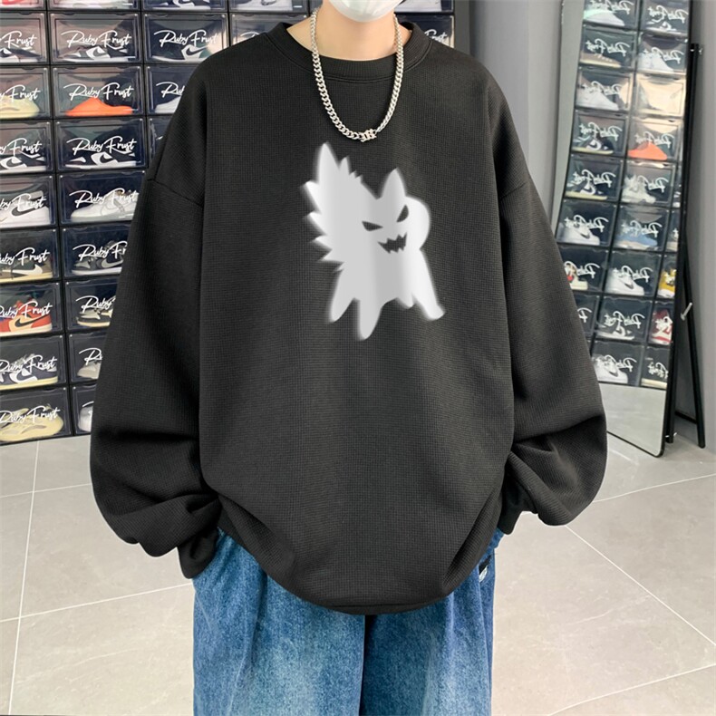 华夫格！华夫格上衣男圆领华夫格卫衣男大码长袖t恤男HY170-P30,男装卫衣,电商B367
