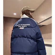EQ336美式潮流拼接撞色潮流冬季面包服外套男女情侣装棉衣2023，男装棉衣，电商C306-1