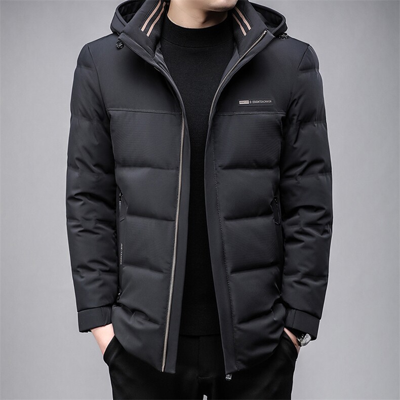B8961锦氨精品面料鸭绒90绒子含量帽子可脱卸男士羽绒服主推款,男装羽绒服,钱塘207-3