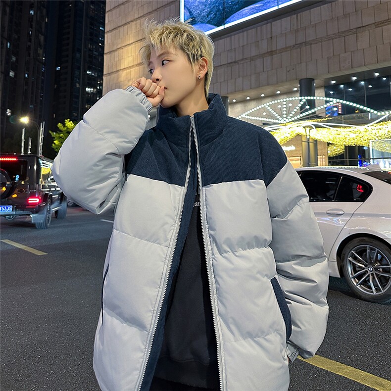 特批港风情侣夜景宽松时尚撞色立领棉衣MY2279P60控98,男装棉衣,电商A247