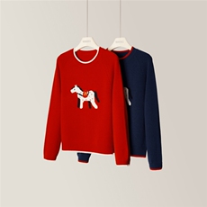 2026年秋季宽松套头长袖圆领通勤休闲/淑女，女装羊绒衫，绒知纯羊绒