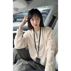 秋季新款纹理感V领大码长袖T恤男宽松打底上衣T24518-特P42控78，男装T恤，电商A001-1