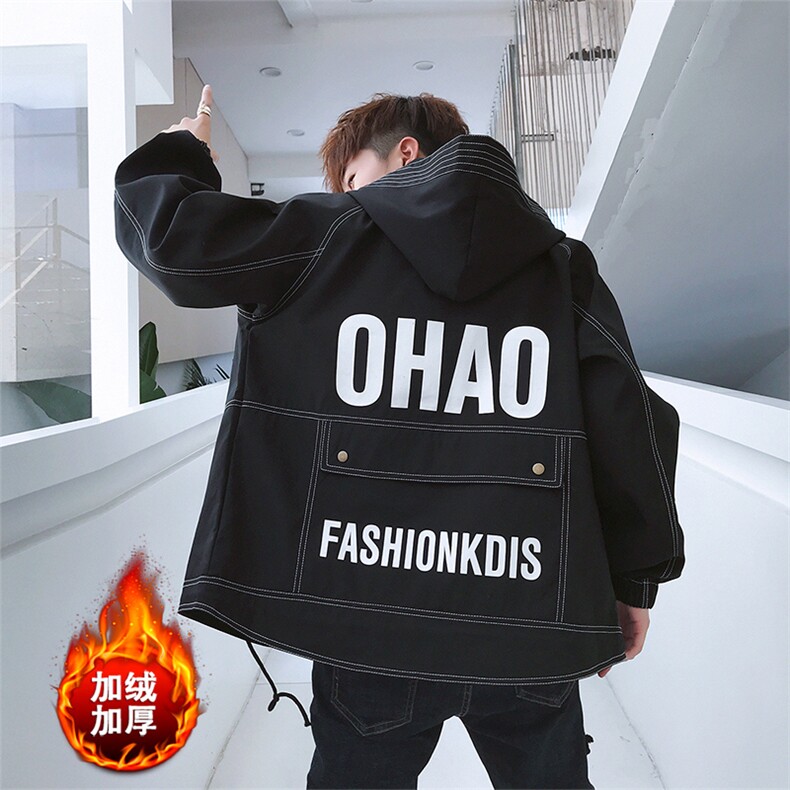 2021新款冬季男士外套休闲夹克ins加绒厚韩版潮流棉服DS269T，男装夹克，电商A102
