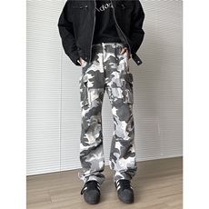 【现货】XZ612-BK01-P65秋冬新款美式复古大口袋工装迷彩休闲裤，男装工装外套，星座612
