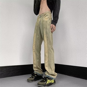 男装牛仔裤NK1604文艺流行百搭气质原宿牛仔裤慵懒新款长裤男裤图片