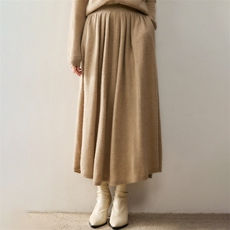 气质显瘦山羊绒开衫半身裙女假两件套装气质外套2025秋冬新羊毛衫，女装套装/套裙，溪贝羊绒