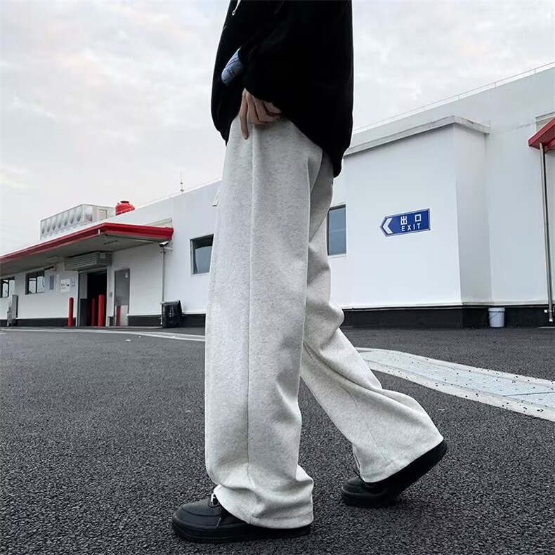 时尚休闲裤男士薄款宽松直筒垂坠感速干休闲长裤男生阔腿裤,男装休闲裤,星座506A