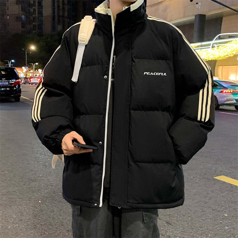 潮美式情侣棉服冬季宽松加厚男女款立领上衣M001-P75,男装棉衣,星座308B-2