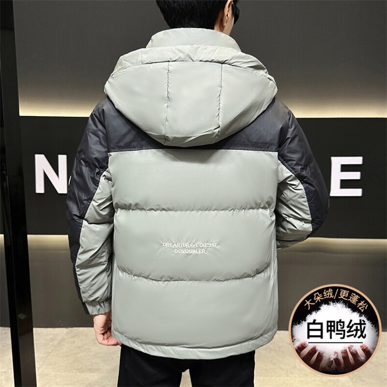 新品冬季男士羽绒服白鸭绒冬装潮牌保暖棉服外套男，男装羽绒服，星座1206（原A206）
