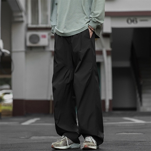 美式斜切褶皱防泼水休闲裤男宽松冲锋裤工装裤K24125-特P28控58图片