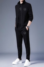 三件套男士春季新款休闲套装一套卫衣服潮流宽松百搭纯色外套男装，男装休闲套装，电商B212（原钱塘6029）