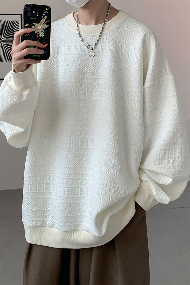 8XL-M特大码港风太空棉圆领打底衫上衣男士青年套头卫衣WY05P40,男装卫衣,电商D206-1