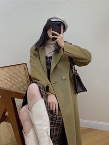 独屿 双面羊毛大衣 现货图片