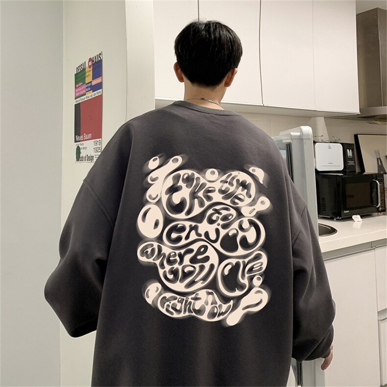 秋季新款320G华棉圆领卫衣面布棉WH2483-P35控58,男装卫衣,电商B370