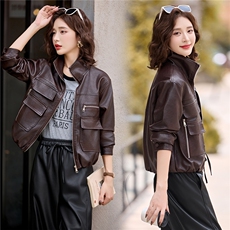 2025年秋季新款现货休闲时尚潮流机车服皮衣外套,女装皮衣,臻衣坊,中纺服装城 2025年秋季新款现货休闲时尚潮流机车服皮衣外套,女装皮衣,臻衣坊,中纺服装城