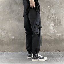 工装裤男潮牌宽松百搭ins韩版潮流束脚休闲秋季港风裤子8212，男装休闲裤，电商A318