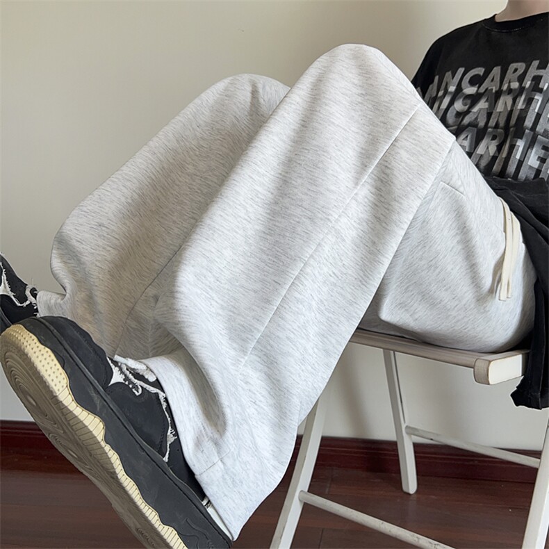 秋季休闲裤男宽松纯色拖地卫裤K7783-P35加绒P45控58加绒控68,男装休闲裤,星座209-2