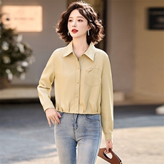 女装官网夏皮衣外套女短款2025春秋新款小个子高腰时尚休闲机，女装皮衣，魅丽静蓝