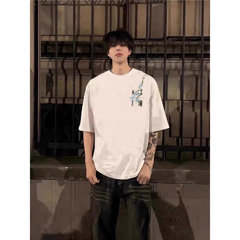 有货DTK2761-特批35藤蔓花卉刺绣短袖T恤男女夏季，男装T恤，星座603-2