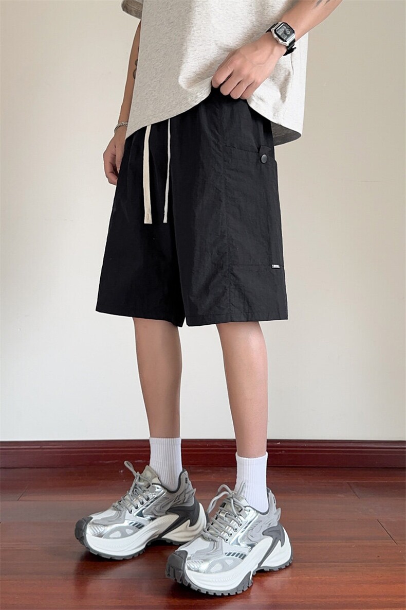 ！2025夏季新款男士冰丝短裤大口袋工装五分裤DK333特P30,男装休闲裤,电商B220