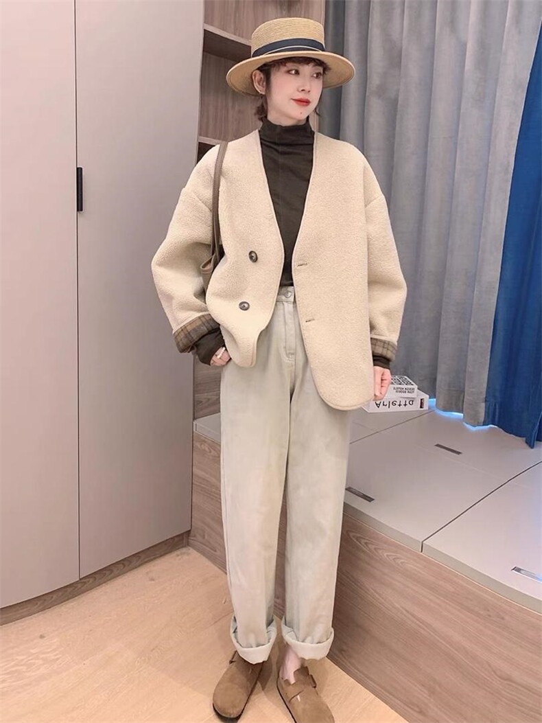 羊羔毛复合格子，其它，依多坊