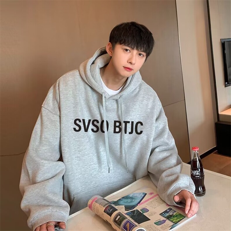 350g华棉美式印花连帽卫衣慵懒风宽松oversize外套5163-P43网络图,女装卫衣/绒衫,电商B245