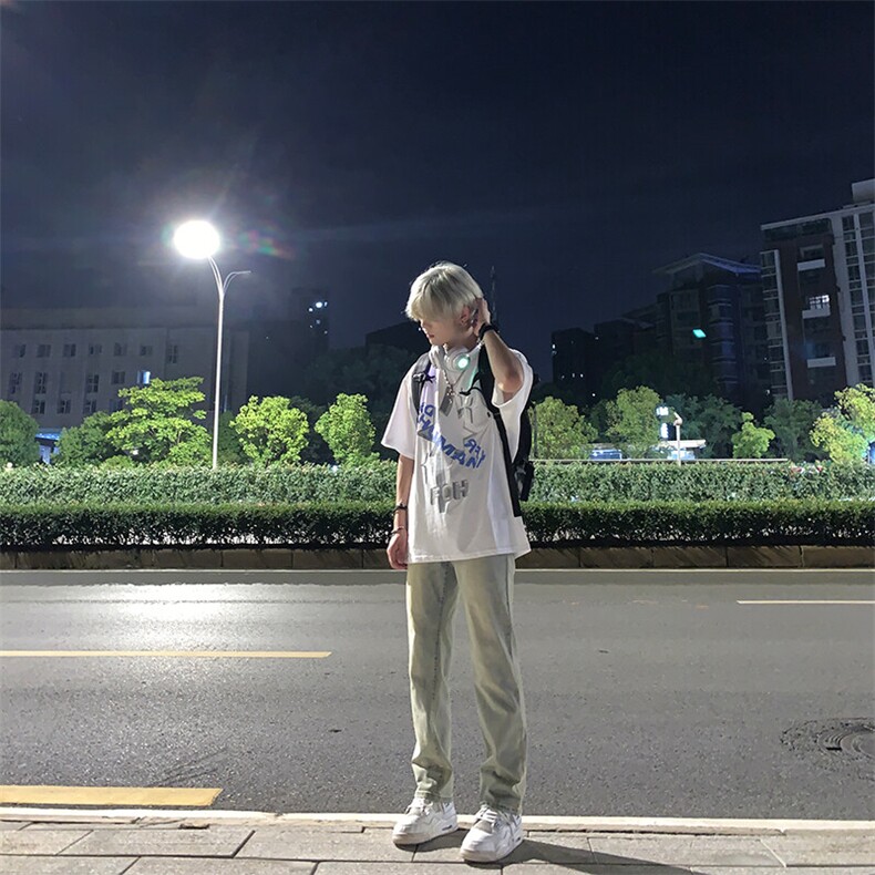 已授权美式复古vibe裤子高街水洗黄泥染牛仔裤控78,男装牛仔裤,星座310A-4