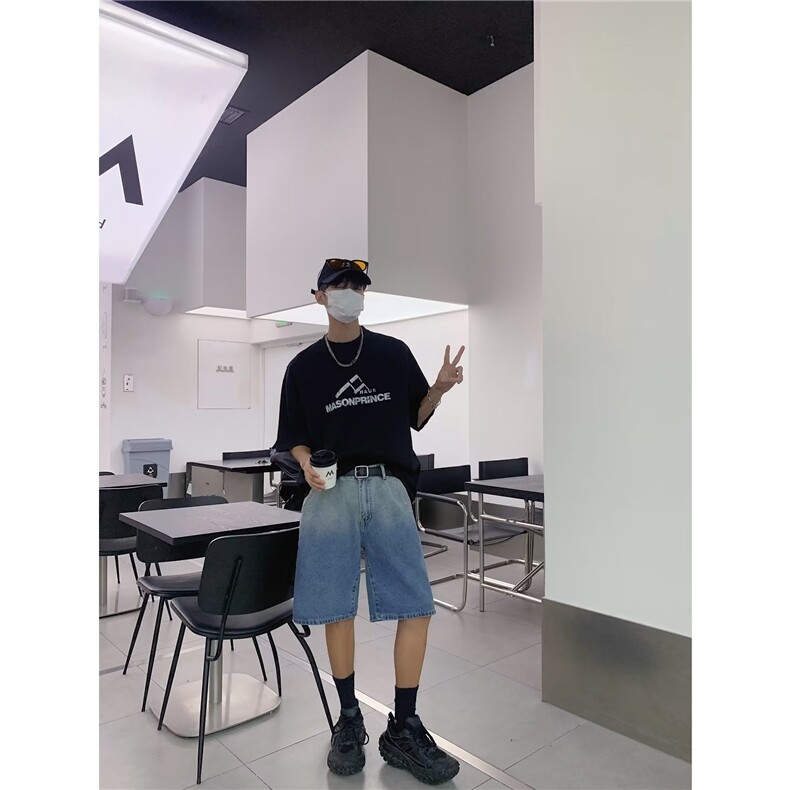 青春流行ins男直筒水洗牛仔裤P38,男装牛仔裤,星座1116-2