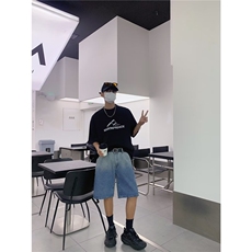 青春流行ins男直筒水洗牛仔裤P38，男装牛仔裤，星座1116-2