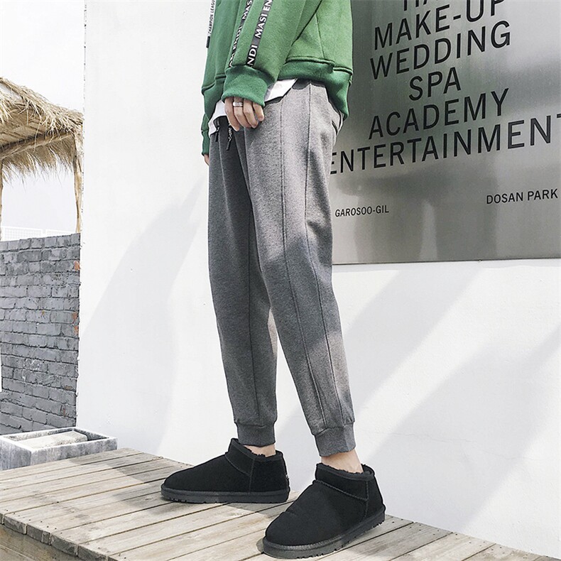 休闲裤男2021新款潮流加绒青少年运动小脚束口长裤冬款DS287TP65,男装休闲裤,电商A102