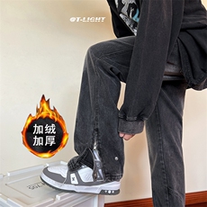 加绒黑灰色