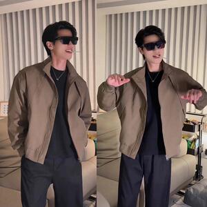 秋季拼接立领飞行夹克男士简约百搭户外休闲防风外套JW245