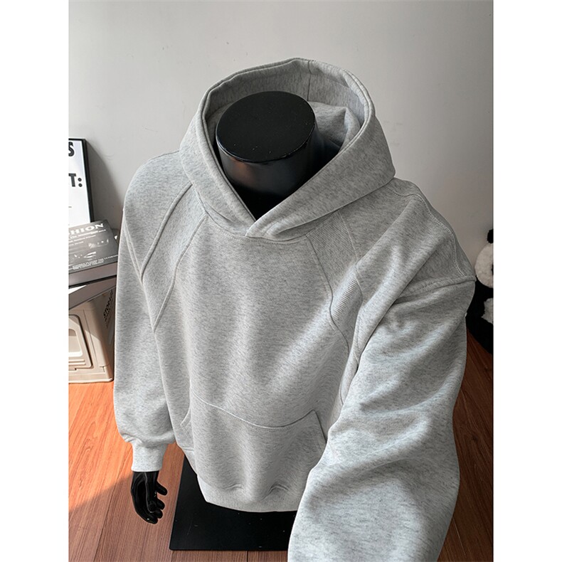 重磅boxy短款全棉450克拉链连帽卫衣套头外套男 RH5351-特P50图片