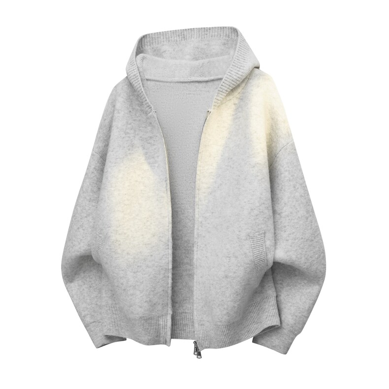 ML7916-CG-3DP58已爆主推连帽拉链毛衣秋新款宽松情侣针织开衫，男装针织衫/毛衣，星座510A-5