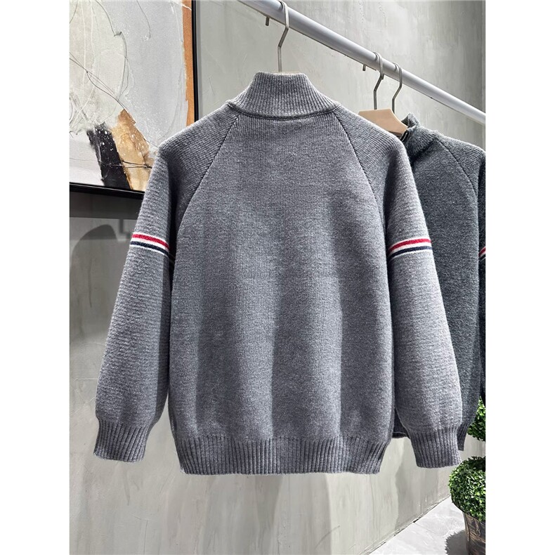 美式复古开山针织毛衣深灰色、黑色M到3XL,男装针织衫/毛衣,星座410-7