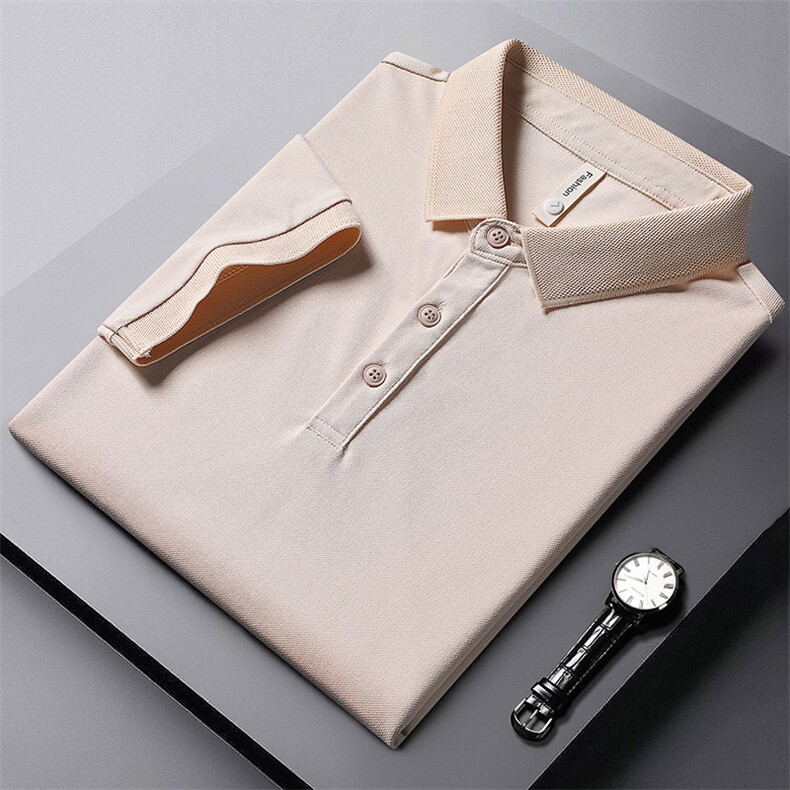 72913-P40男士纯色Polo衫短袖t恤男装夏季上衣服翻领潮流韩版，男装Polo衫，电商D310B