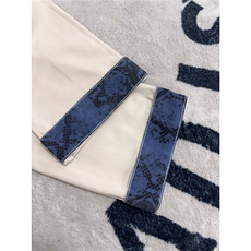 B221美式高街宽松拼接牛仔裤黑色50%棉50%聚酯LK25520-特P45控78，男装牛仔裤，电商B221